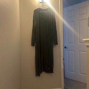 Express long green sweater